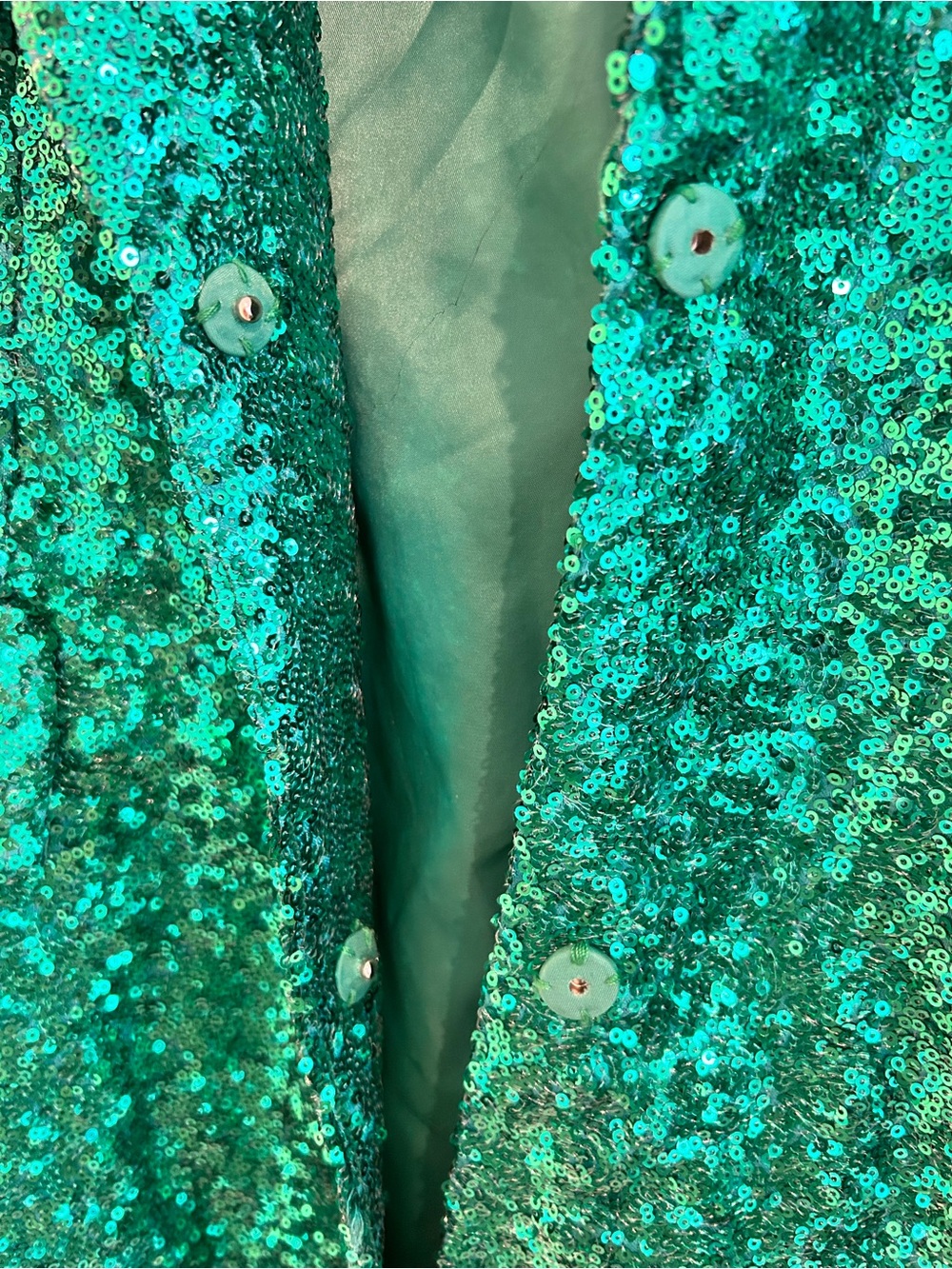 Peach Love Emerald Sequin Blazer Size M - Picture 9 of 13